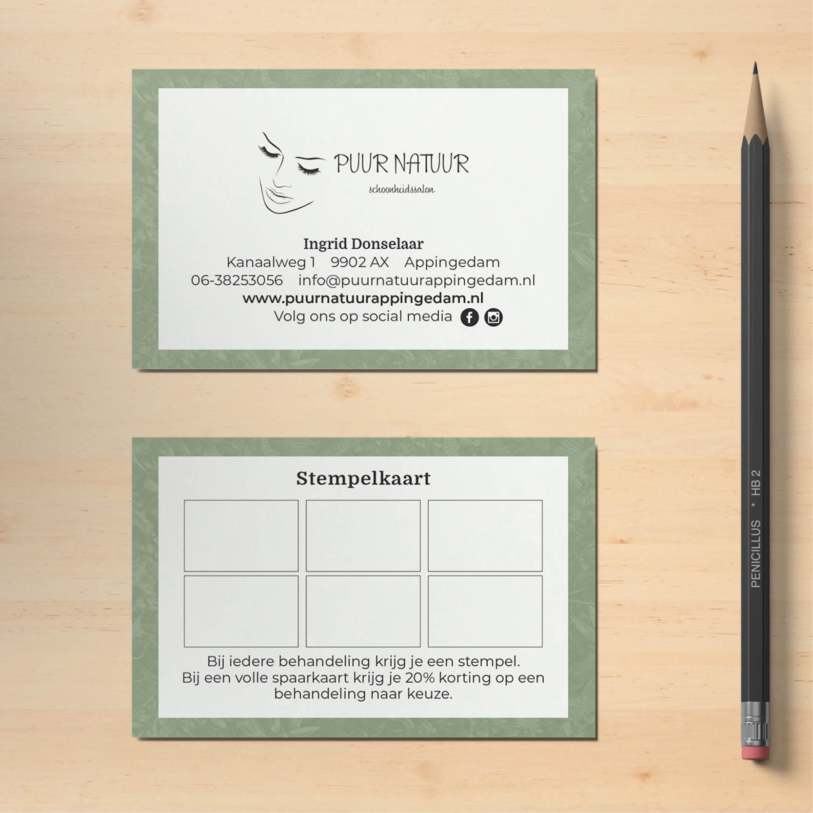 Mockup-stempelkaart